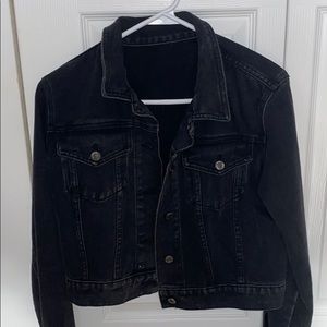 Black denim jacket
